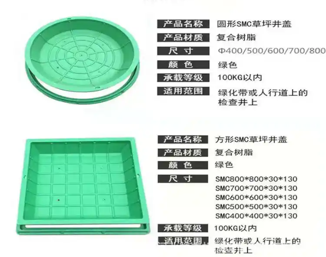 确山树脂复合种植井盖展示